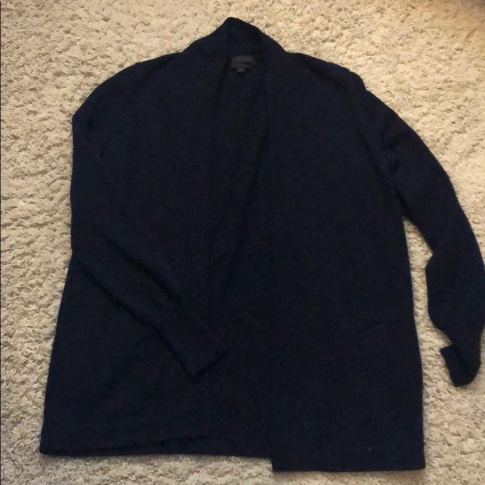 J. Crew 100% cashmere navy cardigan